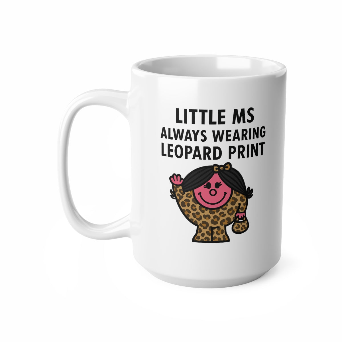 Black Little Ms Leopard Print Mug – Funny Gift for Sassy Fashion Queens