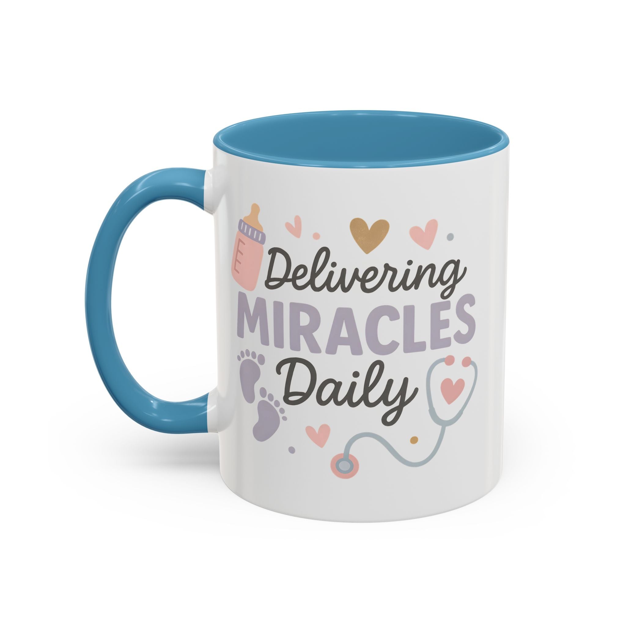 Funny Midwife Christmas Mug - "Delivering Miracles Daily" Coffee Cup, Secret Santa Gift, Nurse & Healthcare Xmas Present, NHS Worker Ideas