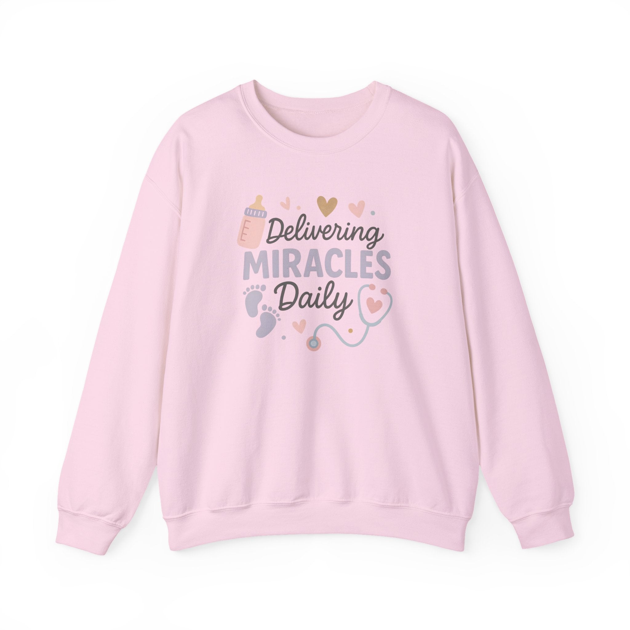 Funny Midwife Christmas Jumper - "Delivering Miracles Daily" Sweatshirt, Midwife Gift, Secret Santa Present, Christmas Sweater NHS Worker