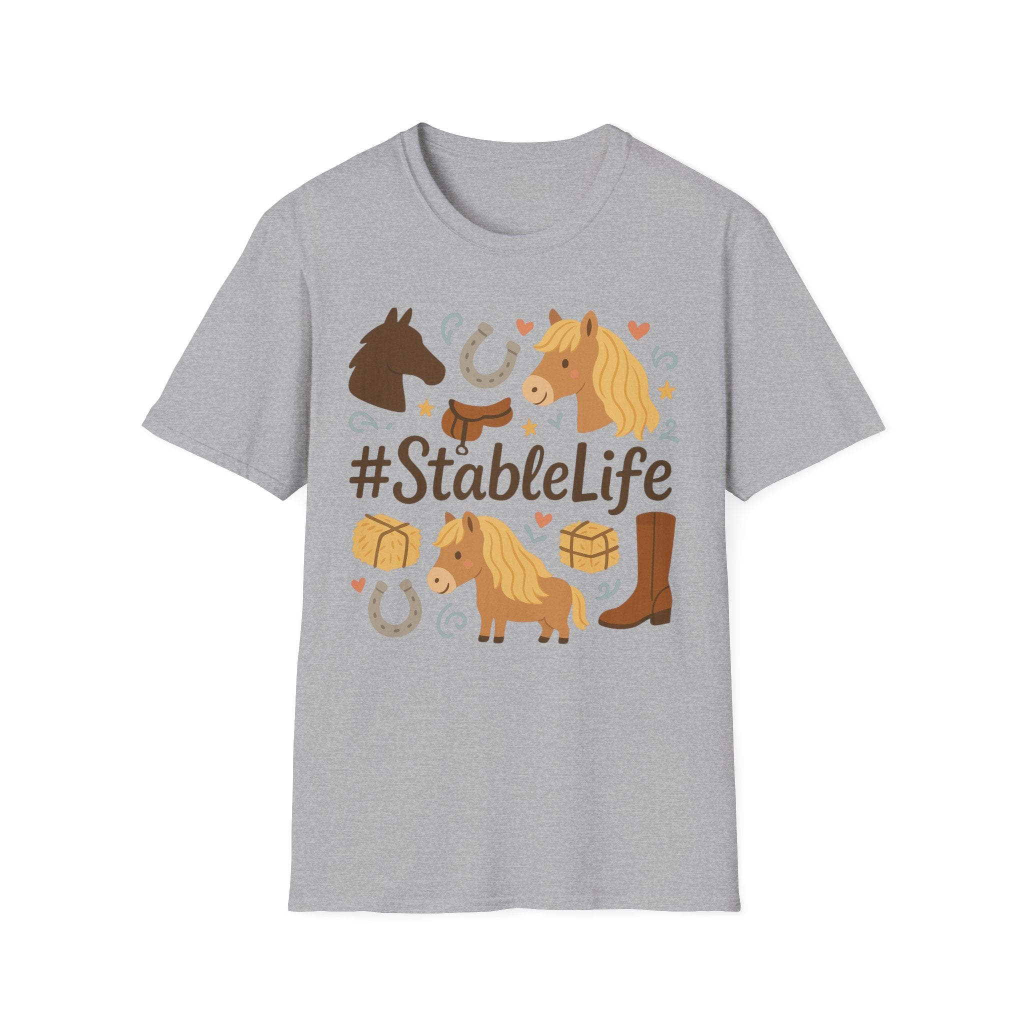 StableLife Horse Christmas T-Shirt - Funny Equestrian Tee for Pony Lovers, Rustic Horse Riding Shirt, Secret Santa Gift for Stable Life Fans