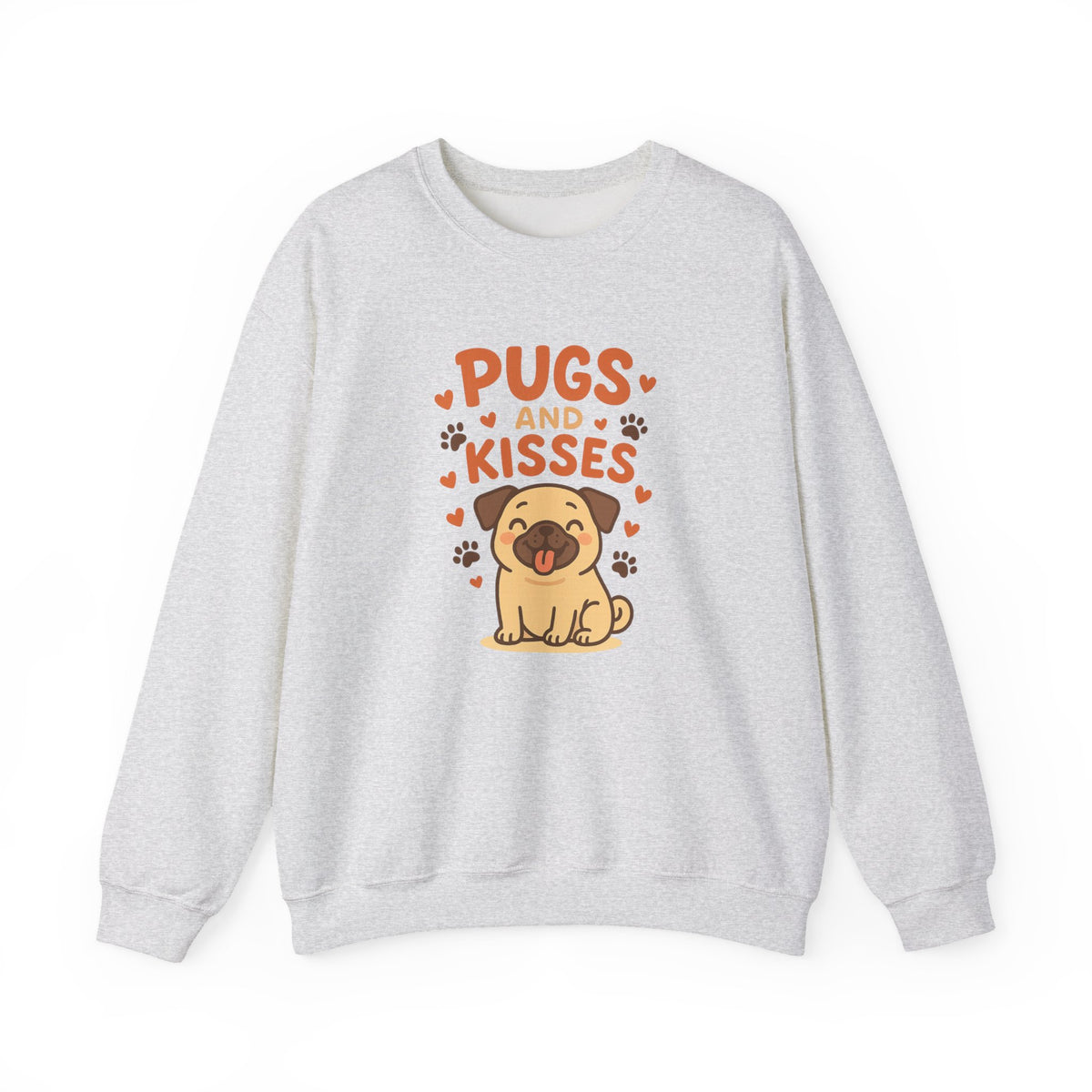 Pugs and Kisses Sweatshirt - Cute Funny Pug Jumper Gift for Dog Lovers | Christmas, Secret Santa & Valentine's Day Sweater
