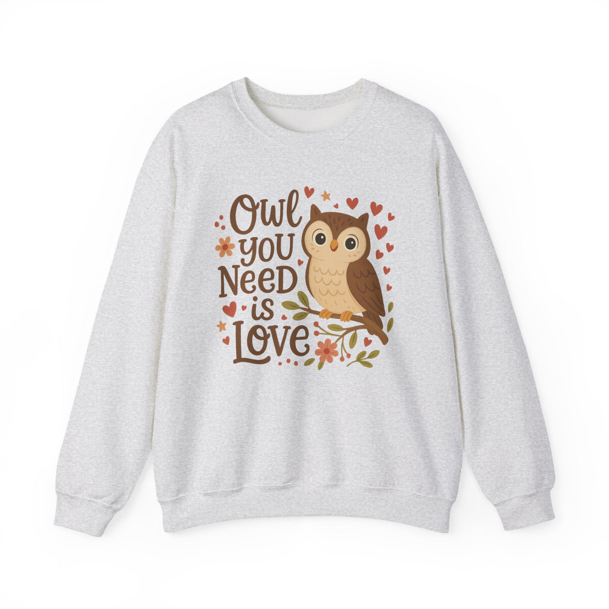 Cute Owl Christmas Sweatshirt - "Owl You Need is Love" Funny Xmas Jumper | Secret Santa Gift, Owl Lover Holiday Sweater