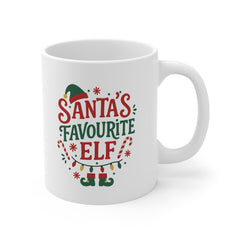 Santa's Favourite Elf Christmas Mug - Funny Secret Santa Gift, Holiday Coffee Cup for Christmas Lovers, Festive Gift Idea, Kid Son Him Her