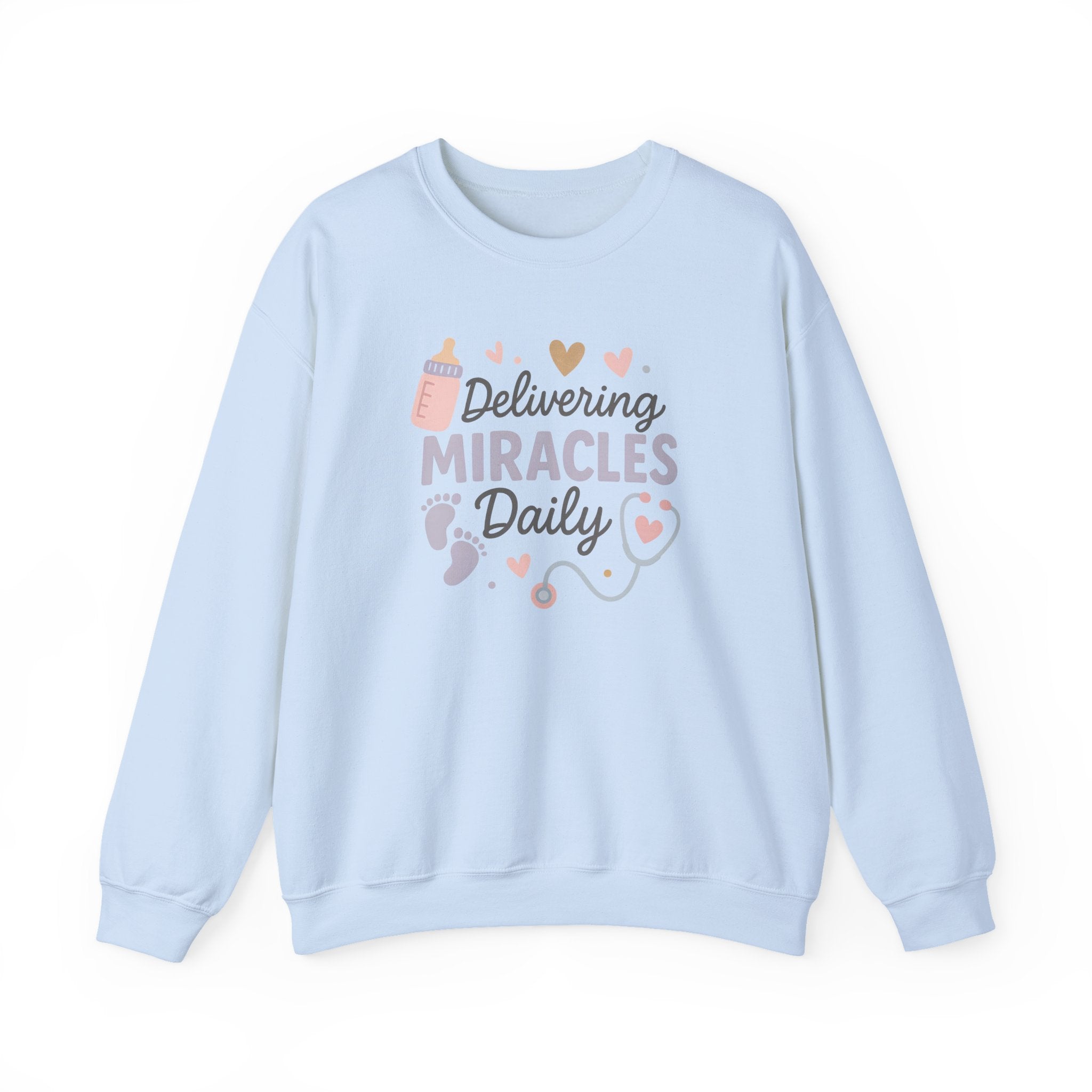 Funny Midwife Christmas Jumper - "Delivering Miracles Daily" Sweatshirt, Midwife Gift, Secret Santa Present, Christmas Sweater NHS Worker