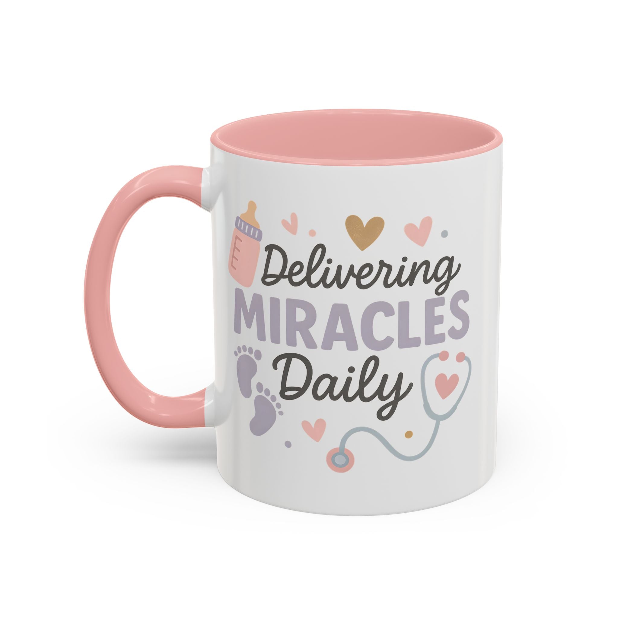Funny Midwife Christmas Mug - "Delivering Miracles Daily" Coffee Cup, Secret Santa Gift, Nurse & Healthcare Xmas Present, NHS Worker Ideas