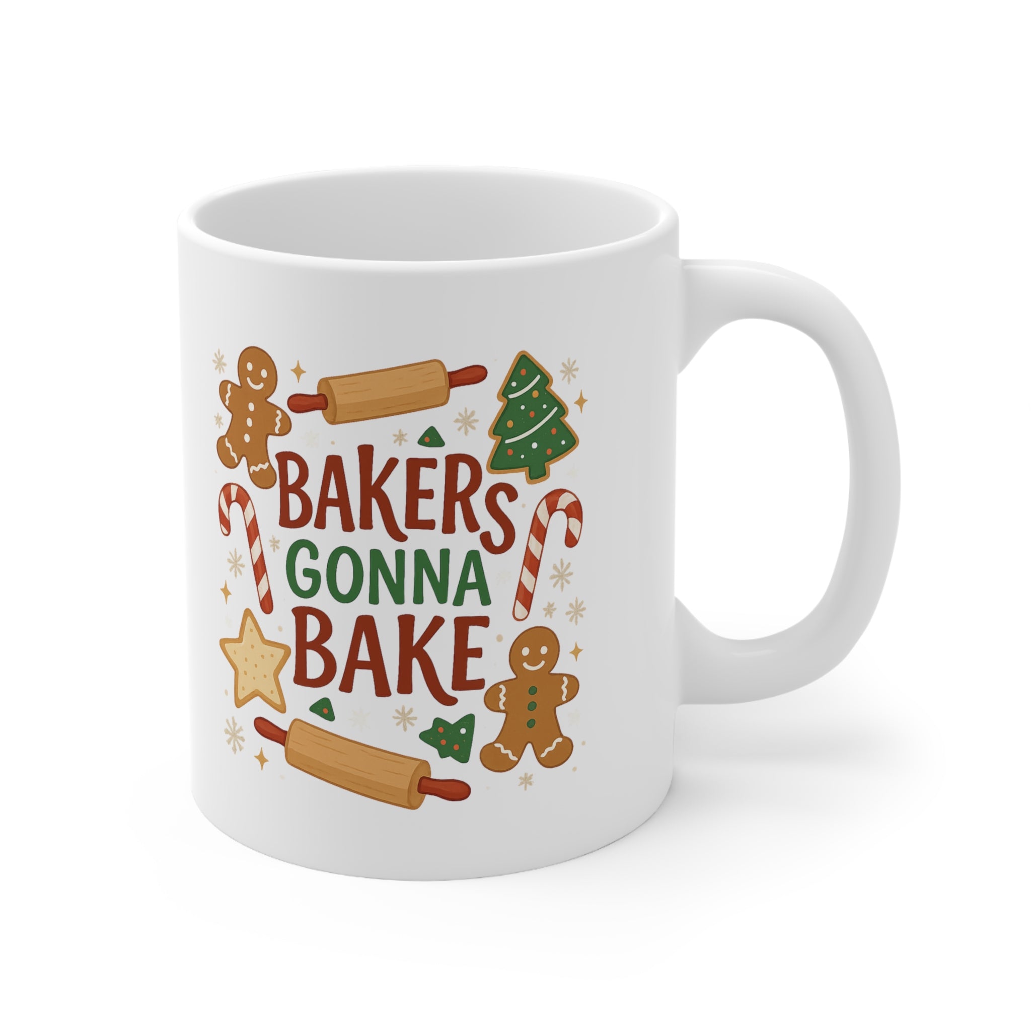 Bakers Gonna Bake Christmas Mug - Funny Holiday Baking Coffee Cup for Cookie Lovers - Secret Santa Xmas Gift for Bakers Foodies Chef Cook