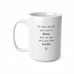 Minimalist Mum Quote Print – “To The World You Are a Mum” Scandinavian Typography Wall Art | Mother’s Day, Birthday & New Mum Gift