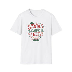 Santa's Favourite Elf Christmas T-Shirt - Funny Secret Santa Gift, Festive Xmas Tee Men and Women, Christmas Party Top Shirt Little Helper