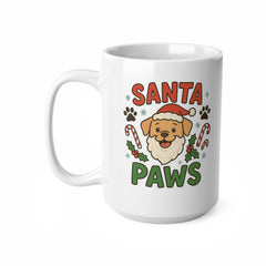 Santa Paws Christmas Mug - Funny Dog Lover Coffee Cup with Santa Dog Design, Cute Xmas Gift for Pet Owners, Secret Santa Present, Labrador
