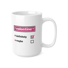 Definitely Maybe Valentine Oasis Style Mug | Funny Valentine’s Day Coffee Cup | Gift for Him Her Boyfriend Girlfriend
