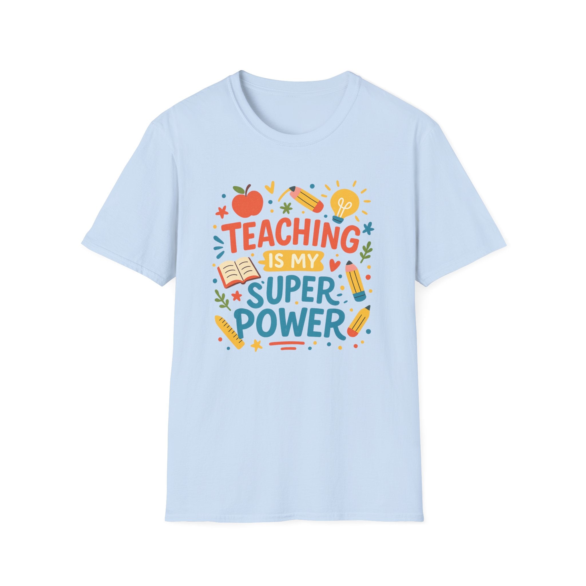 Teaching is My Superpower Christmas T-Shirt - Funny Teacher Shirt, Teacher Christmas Gift, Secret Santa Present for Teachers, Staff Party