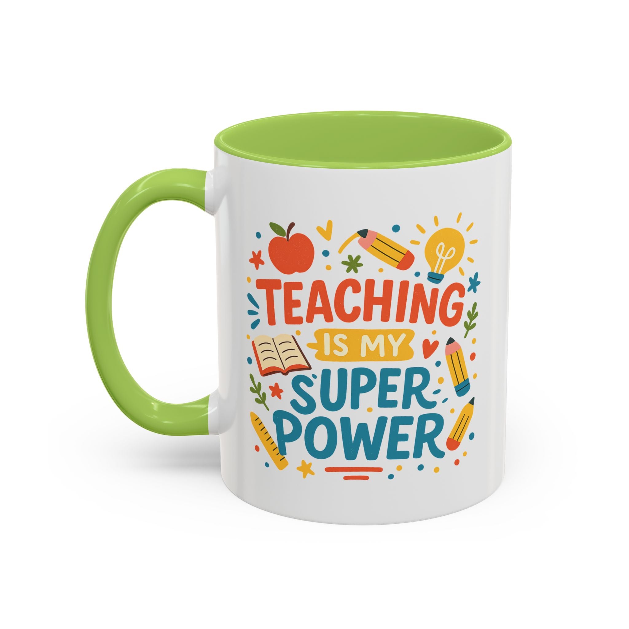 Teaching is My Superpower Mug - Funny Teacher Christmas Mug, Teacher Gift Coffee Cup, Teacher Appreciation Present, Secret Santa Gift