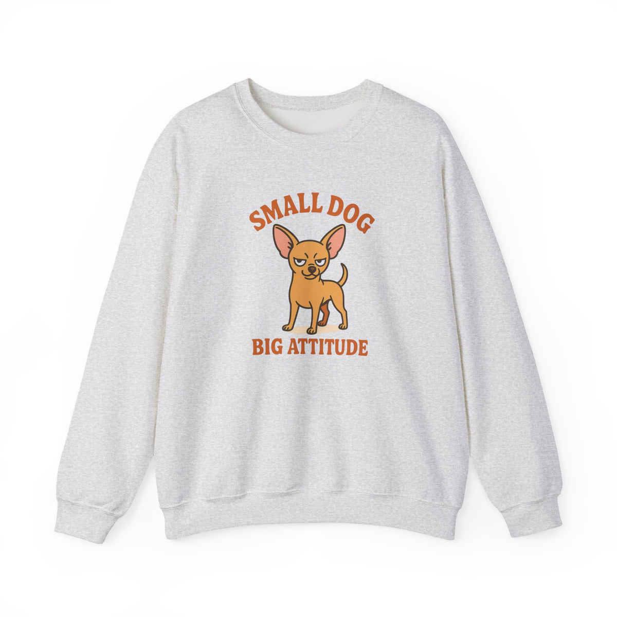 Funny Chihuahua Christmas Sweatshirt - "Small Dog Big Attitude" Dog Lover Jumper | Secret Santa Gift for Friends & Coworkers