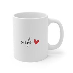 Wife Mug – Minimal Valentine’s Gift for Wife | 11oz & 15oz Ceramic Coffee Mug