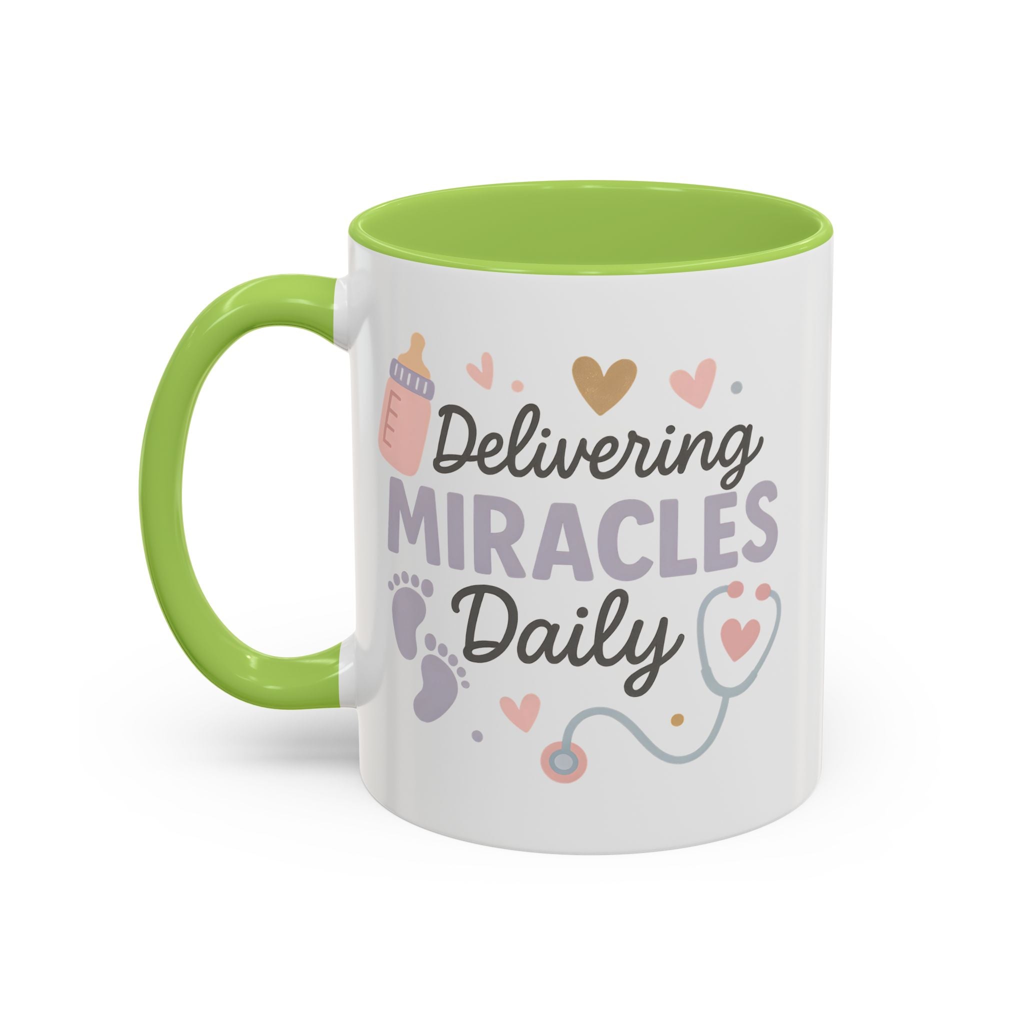 Funny Midwife Christmas Mug - "Delivering Miracles Daily" Coffee Cup, Secret Santa Gift, Nurse & Healthcare Xmas Present, NHS Worker Ideas