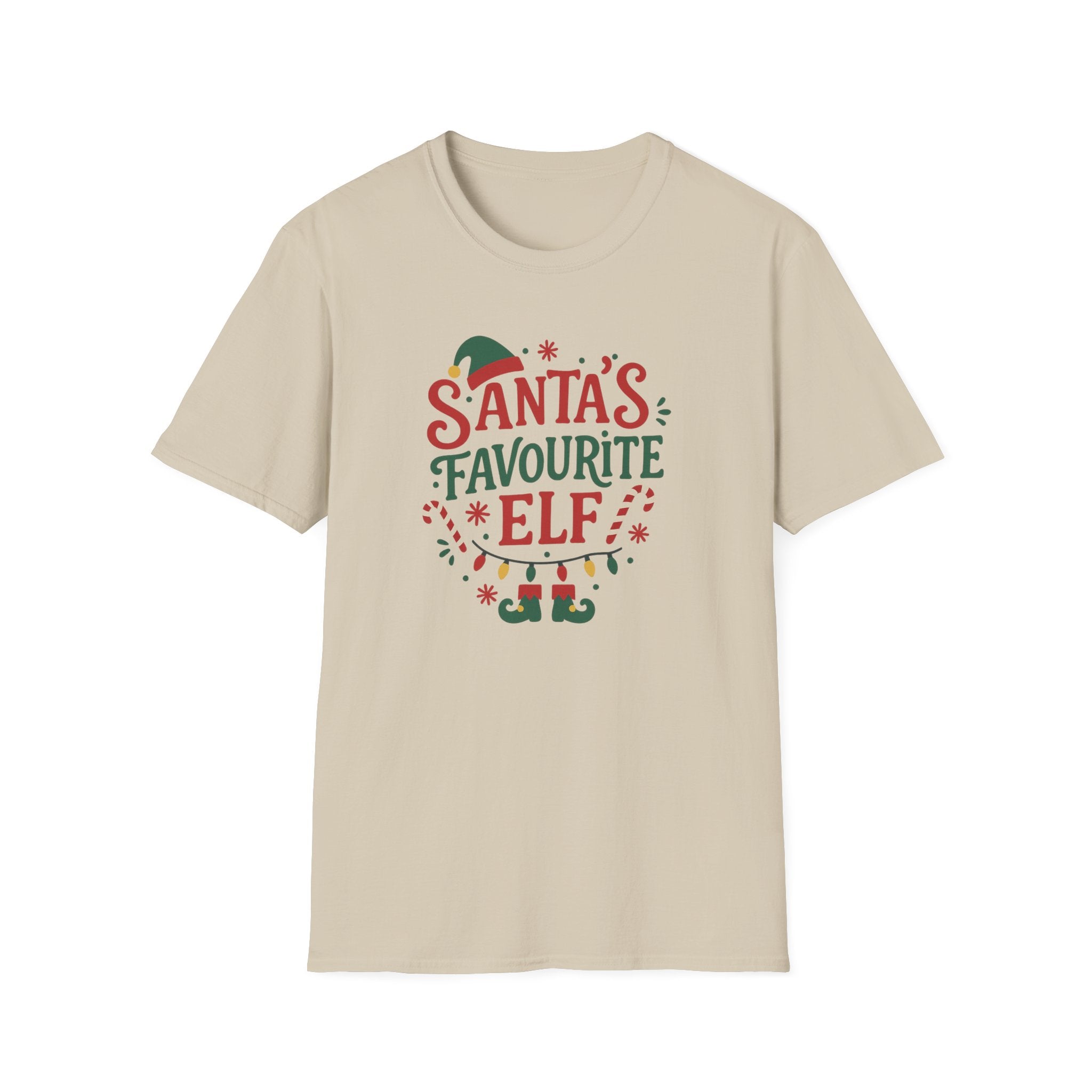 Santa's Favourite Elf Christmas T-Shirt - Funny Secret Santa Gift, Festive Xmas Tee Men and Women, Christmas Party Top Shirt Little Helper