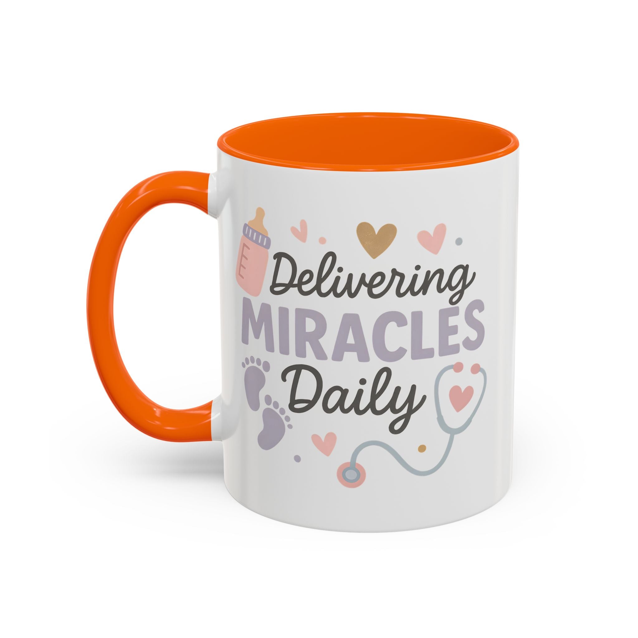 Funny Midwife Christmas Mug - "Delivering Miracles Daily" Coffee Cup, Secret Santa Gift, Nurse & Healthcare Xmas Present, NHS Worker Ideas