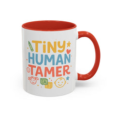 Funny Daycare Mug - "Tiny Human Tamer" Coffee Cup | Christmas Gift for Teacher, Childcare Worker, Nursery Staff | Secret Santa Mug Colleague