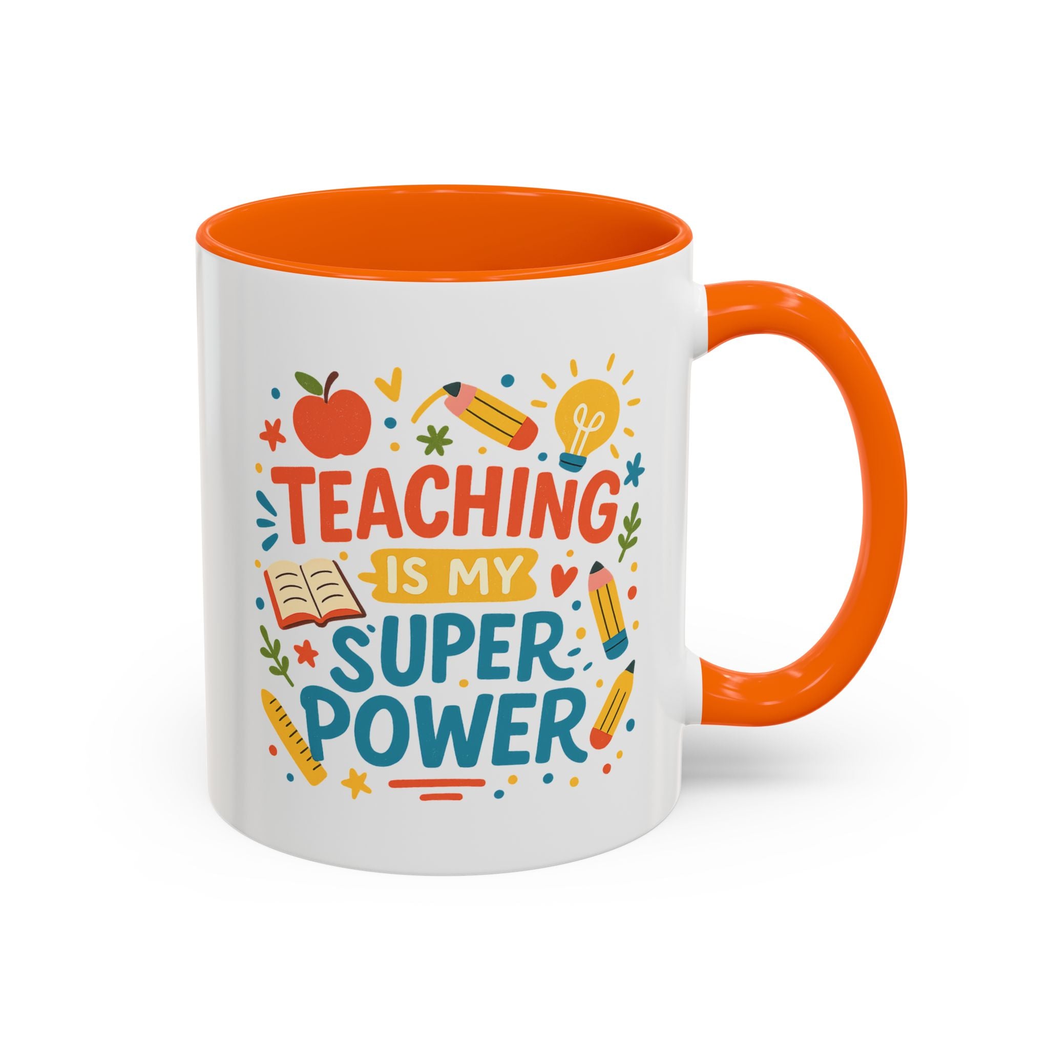 Teaching is My Superpower Mug - Funny Teacher Christmas Mug, Teacher Gift Coffee Cup, Teacher Appreciation Present, Secret Santa Gift