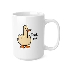 Duck You Funny Mug – Rude Duck Middle Finger Coffee Mug – Cheeky Novelty Gift for Friends, Dad or Coworkers