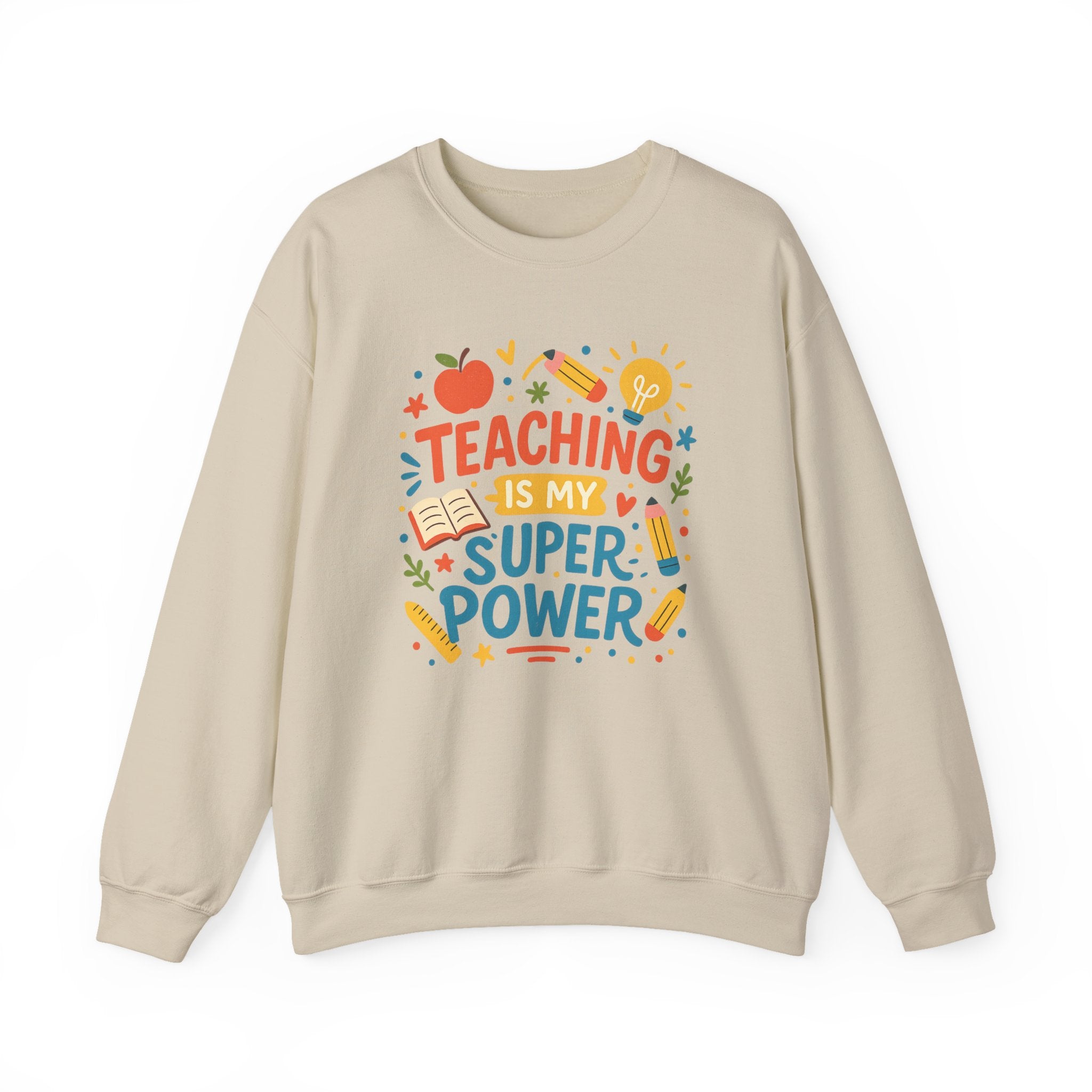 Teaching is My Superpower Christmas Jumper - Funny Teacher Sweatshirt, Teacher Christmas Gift, Secret Santa Gift for Teachers, Proud Kid