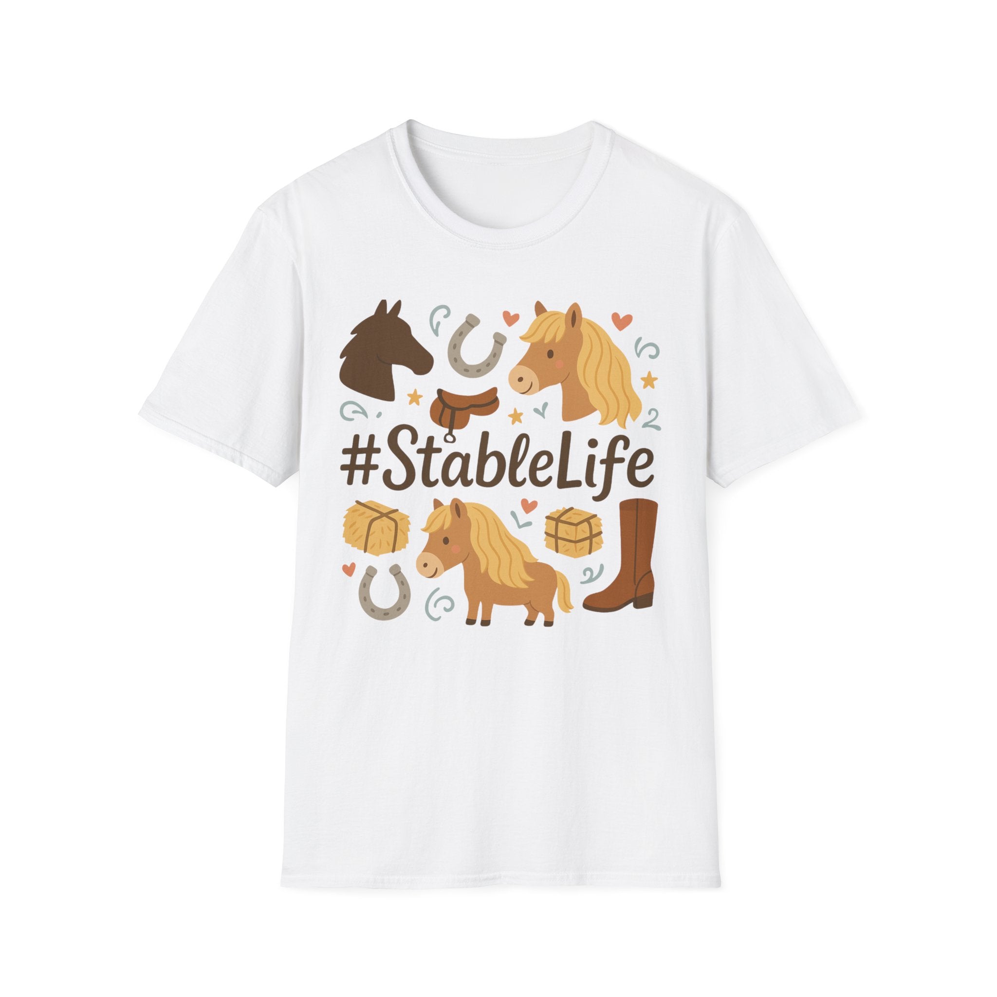 StableLife Horse Christmas T-Shirt - Funny Equestrian Tee for Pony Lovers, Rustic Horse Riding Shirt, Secret Santa Gift for Stable Life Fans