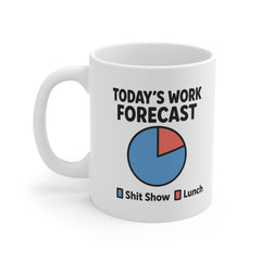Funny Work Mug - "Today's Work Forecast" Cheeky Mug, Sassy Rude Mug, Sarcastic Co Worker Gift, Funny Boss Gift, Secret Santa Ideas For Him