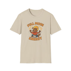 Funny Halloween T-Shirt - "Full Moon Energy" Werewolf Shirt - Spooky Halloween Graphic Tee, Quirky Gift for Him or Her, Autumn Holiday Shirt