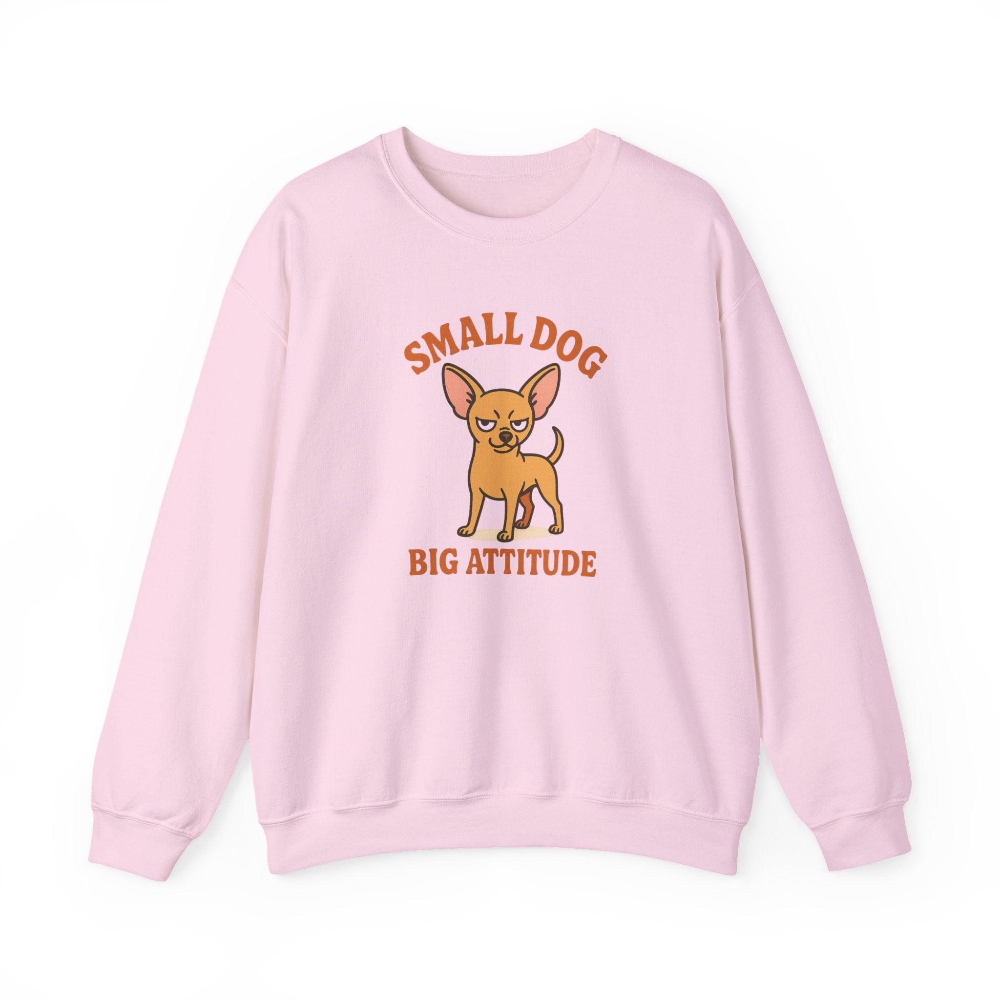 Funny Chihuahua Christmas Sweatshirt - "Small Dog Big Attitude" Dog Lover Jumper | Secret Santa Gift for Friends & Coworkers