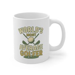 Funny Golf Mug - World's Most Average Golfer Gift for Him | Golf Christmas Mug, Secret Santa Gift, Golf Lover Present, Golfer Coffee Cup