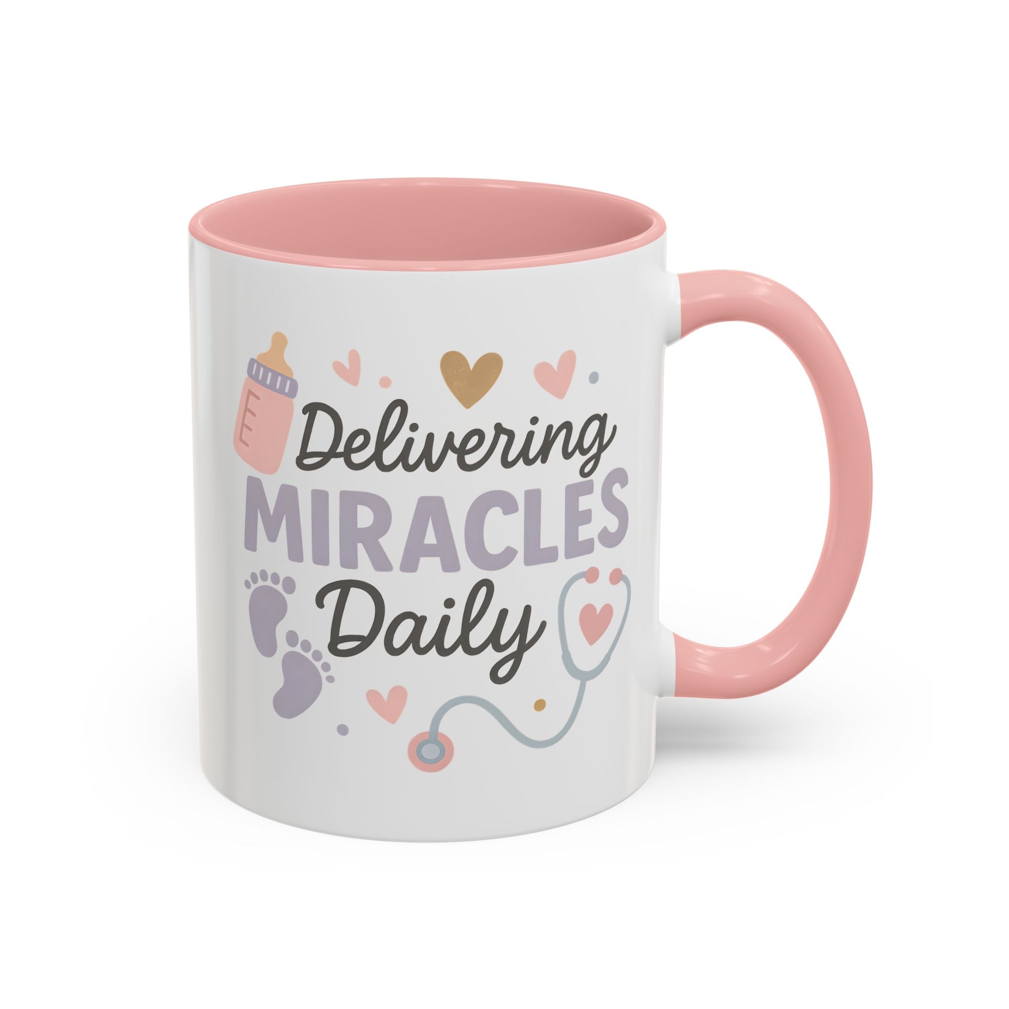 Funny Midwife Christmas Mug - "Delivering Miracles Daily" Coffee Cup, Secret Santa Gift, Nurse & Healthcare Xmas Present, NHS Worker Ideas