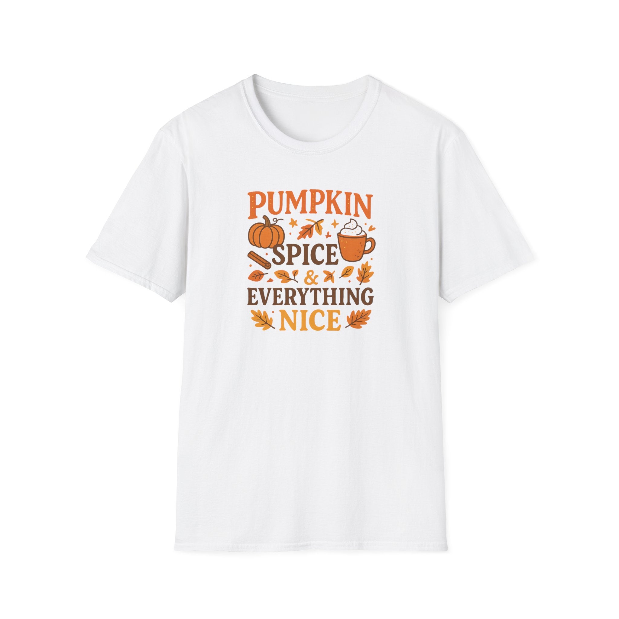 Pumpkin Spice T-Shirt Funny Fall Halloween Shirt for Women Men, Cosy Autumn Pumpkin Spice & Everything Nice Tee Gift, Fall Shirt Latte Lover
