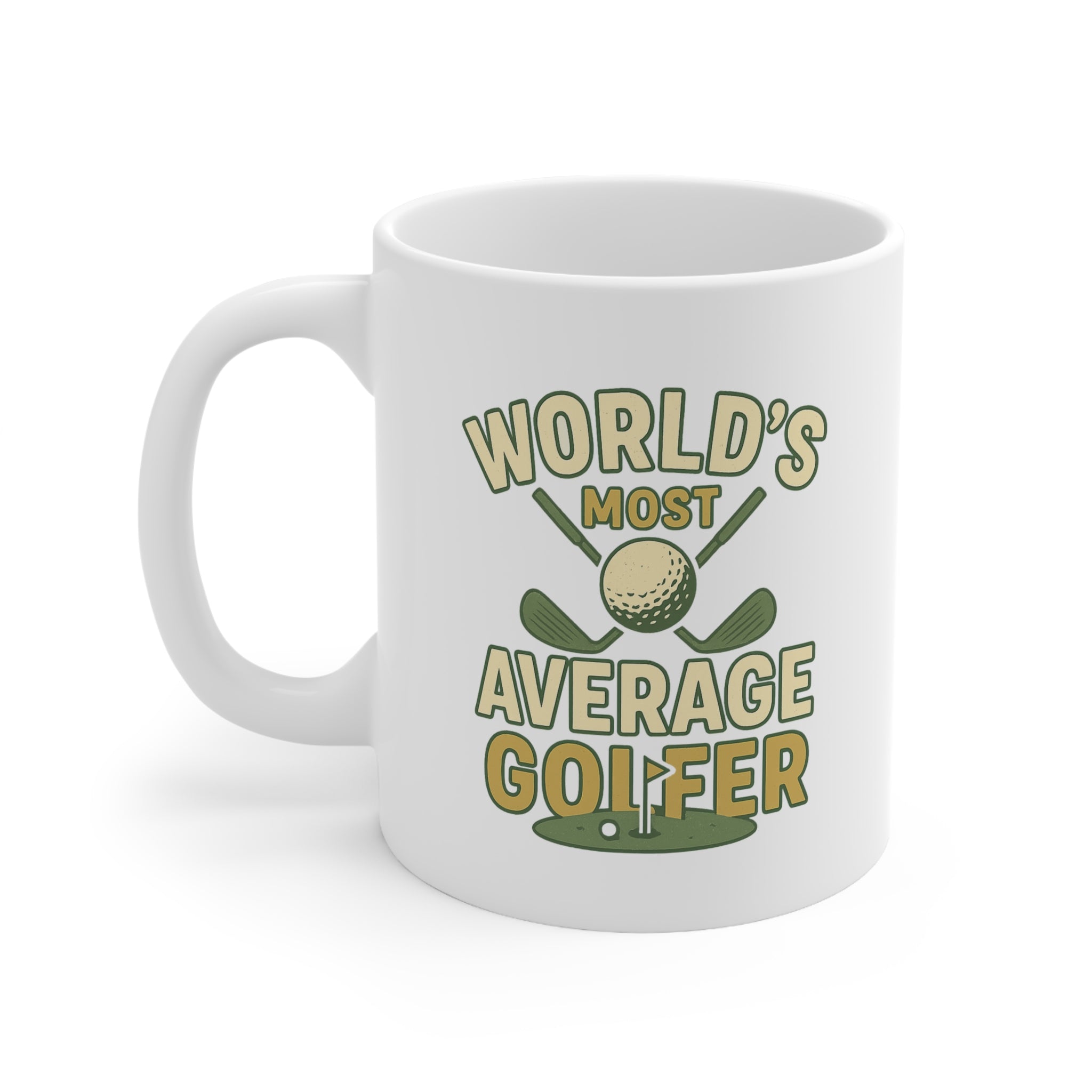 Funny Golf Mug - World's Most Average Golfer Gift for Him | Golf Christmas Mug, Secret Santa Gift, Golf Lover Present, Golfer Coffee Cup