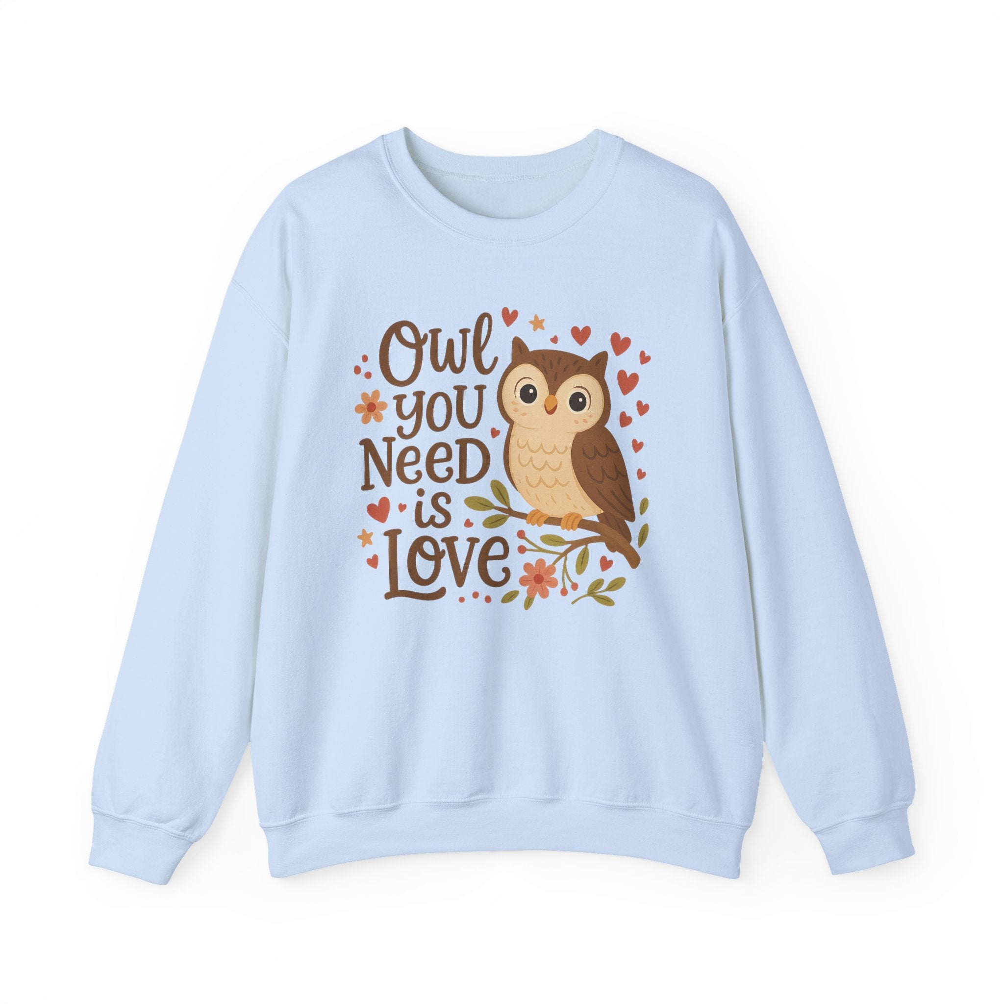 Cute Owl Christmas Sweatshirt - "Owl You Need is Love" Funny Xmas Jumper | Secret Santa Gift, Owl Lover Holiday Sweater