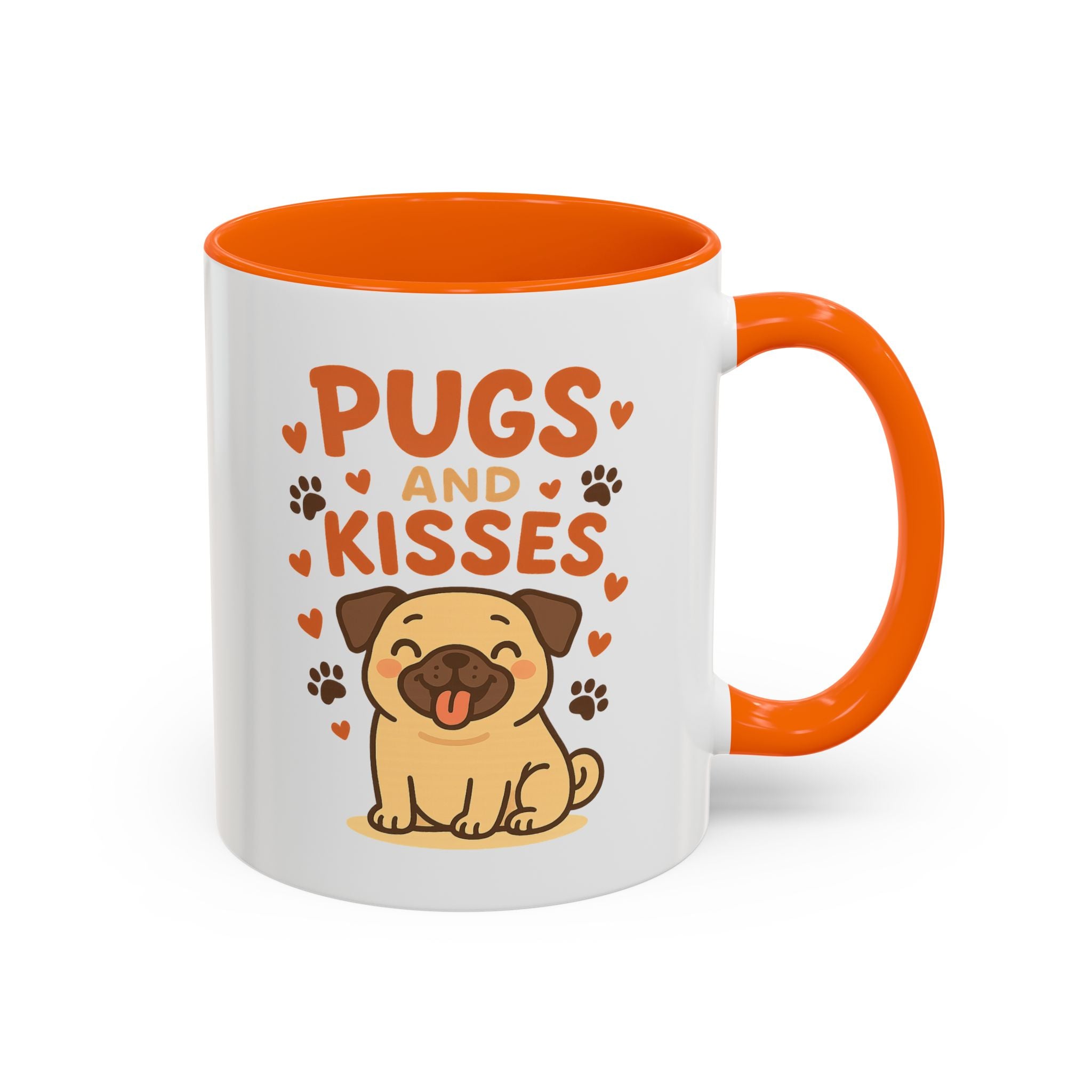 Pugs and Kisses Mug - Cute Funny Pug Coffee Cup Gift for Dog Lovers | Christmas, Secret Santa & Valentine's Day Present