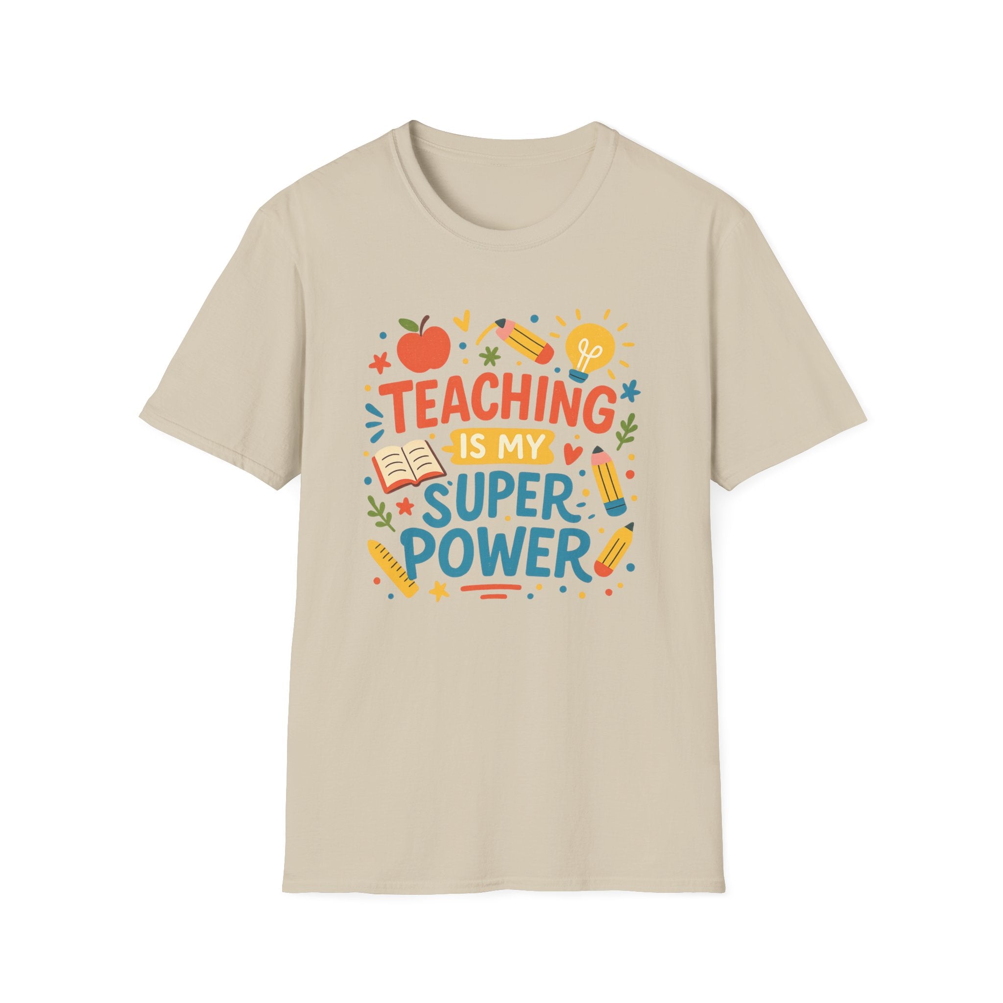 Teaching is My Superpower Christmas T-Shirt - Funny Teacher Shirt, Teacher Christmas Gift, Secret Santa Present for Teachers, Staff Party