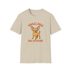 Funny Chihuahua Christmas T-Shirt - "Small Dog Big Attitude" Dog Lover Tee | Secret Santa Gift for Friends, Family & Coworkers