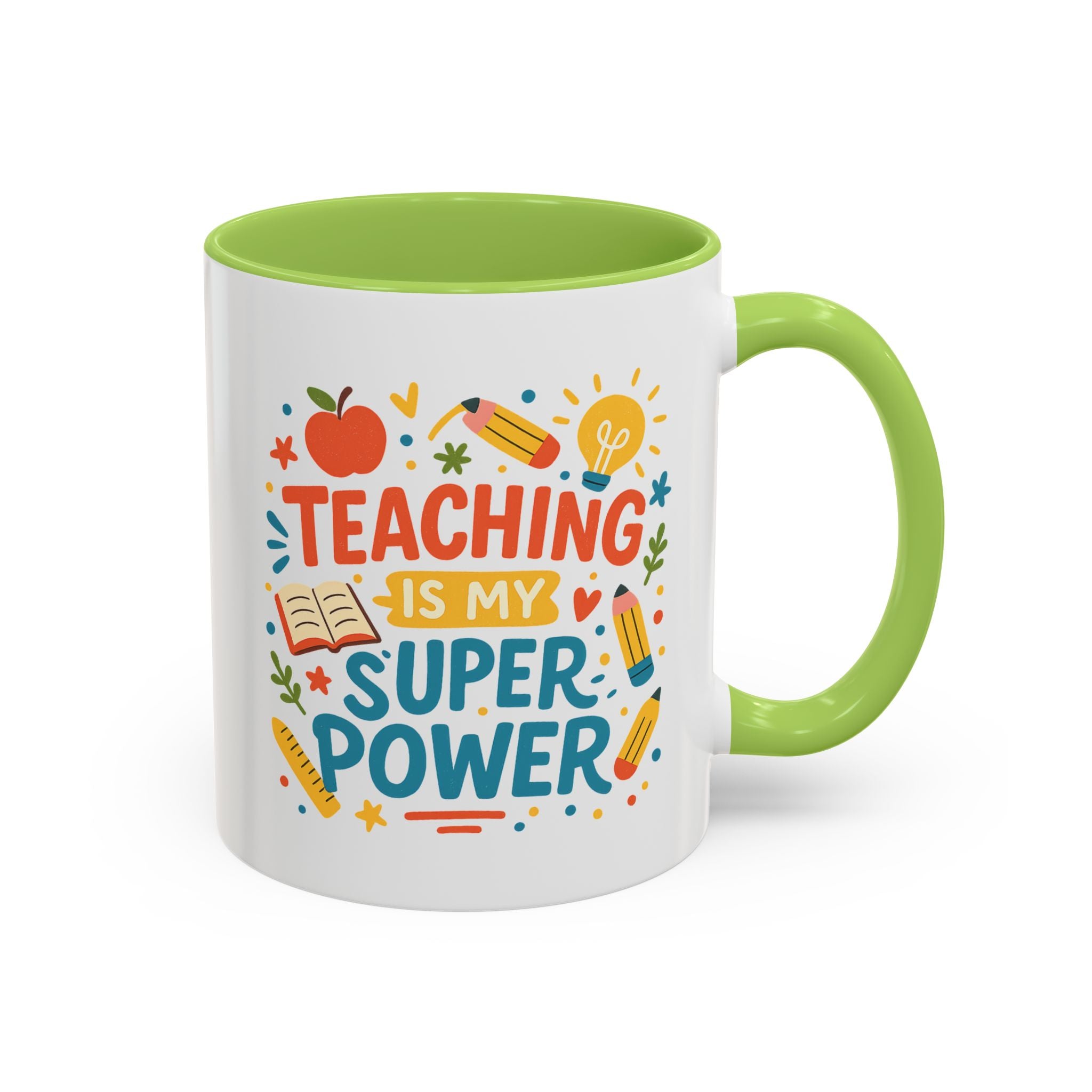 Teaching is My Superpower Mug - Funny Teacher Christmas Mug, Teacher Gift Coffee Cup, Teacher Appreciation Present, Secret Santa Gift
