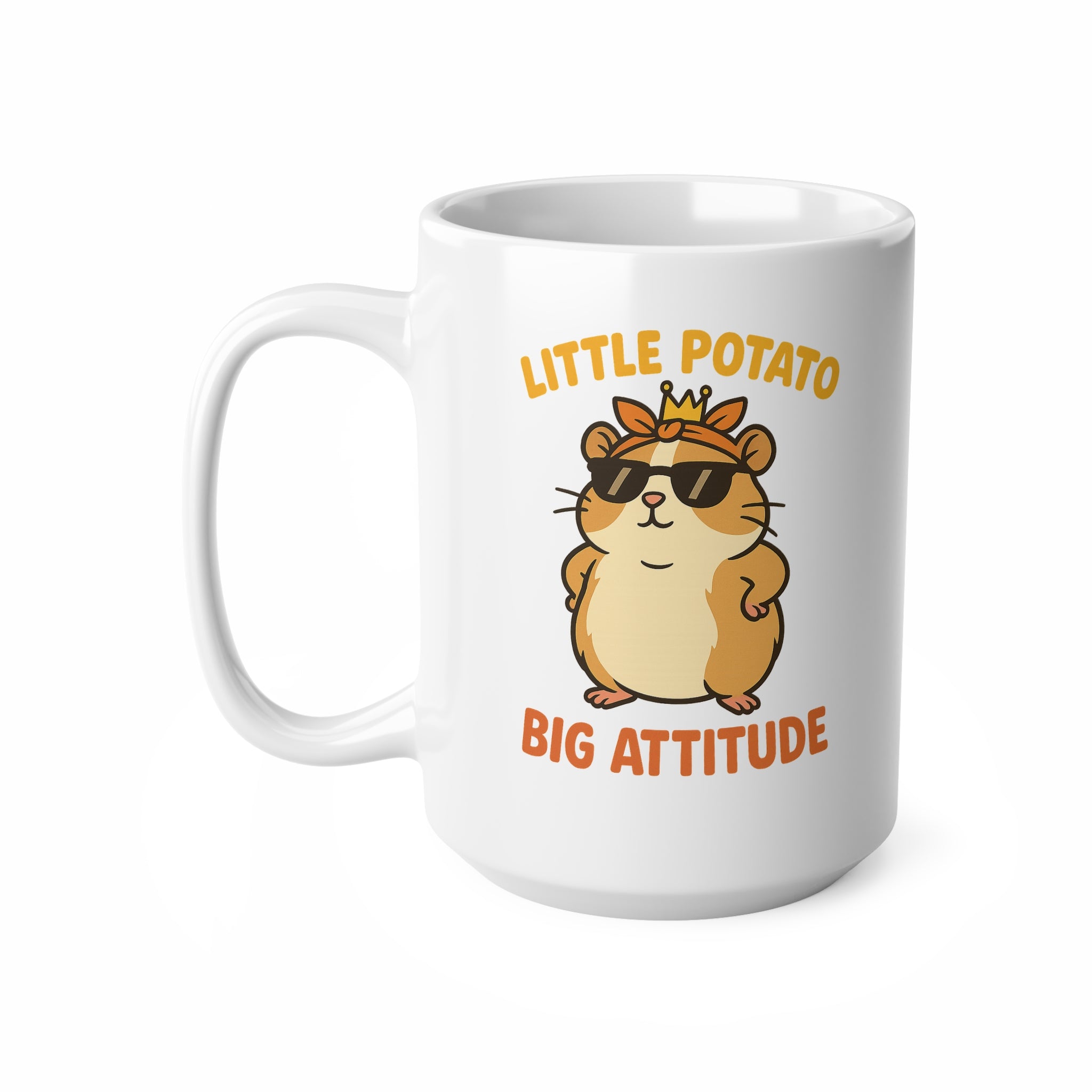 Funny Guinea Pig Christmas Mug - "Little Potato, Big Attitude" Cute Cartoon Gift for Animal Lovers | Secret Santa Present | Stocking Filler