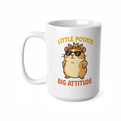 Funny Guinea Pig Christmas Mug - "Little Potato, Big Attitude" Cute Cartoon Gift for Animal Lovers | Secret Santa Present | Stocking Filler