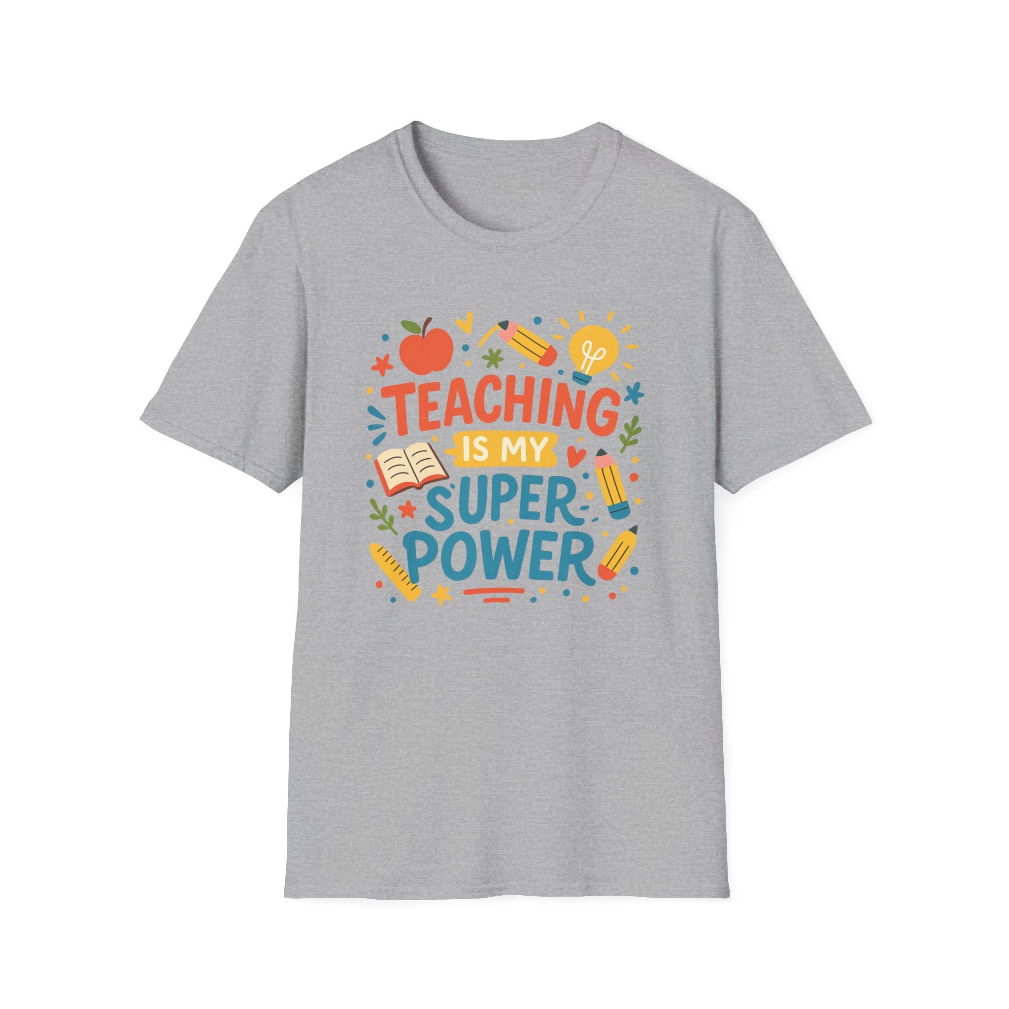 Teaching is My Superpower Christmas T-Shirt - Funny Teacher Shirt, Teacher Christmas Gift, Secret Santa Present for Teachers, Staff Party