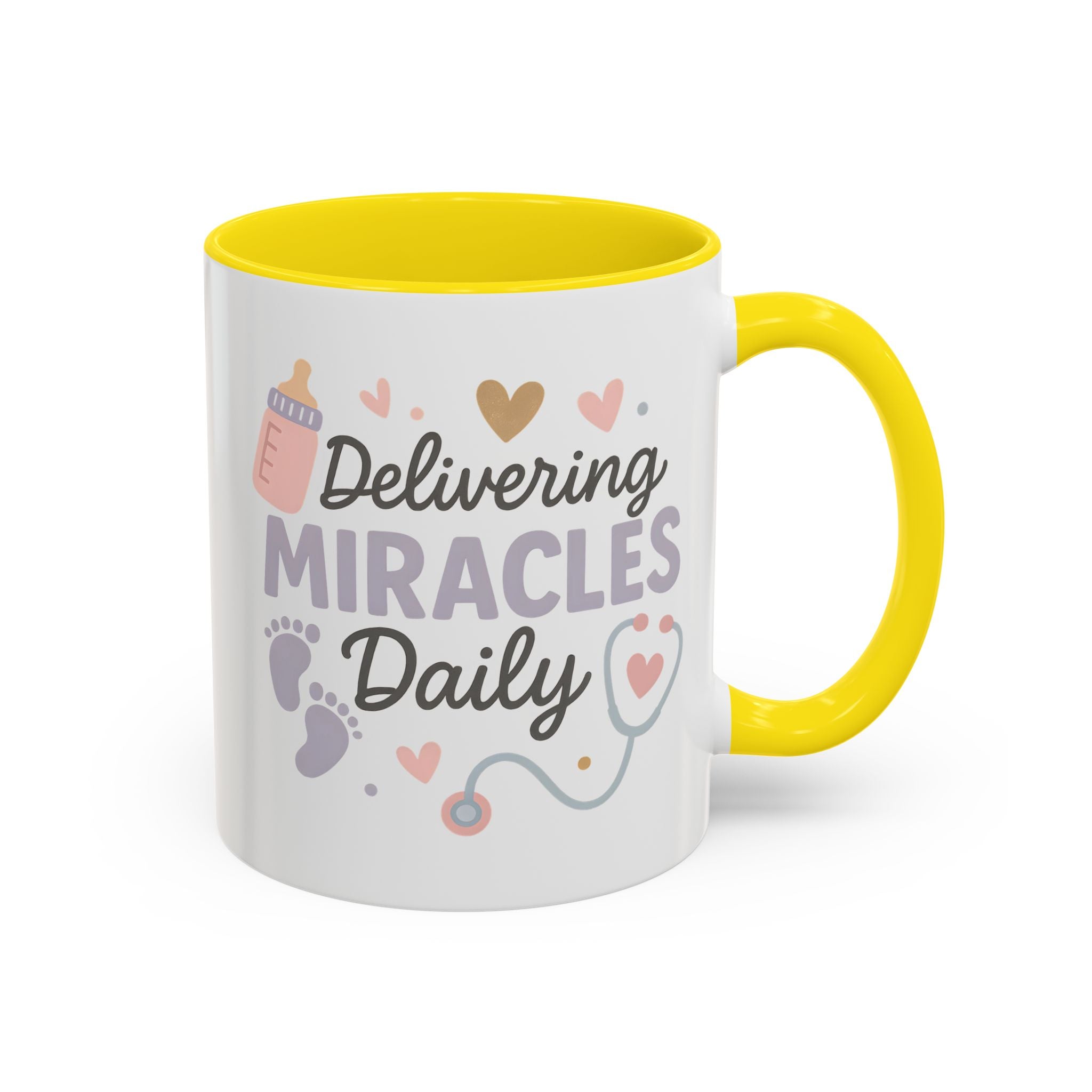 Funny Midwife Christmas Mug - "Delivering Miracles Daily" Coffee Cup, Secret Santa Gift, Nurse & Healthcare Xmas Present, NHS Worker Ideas