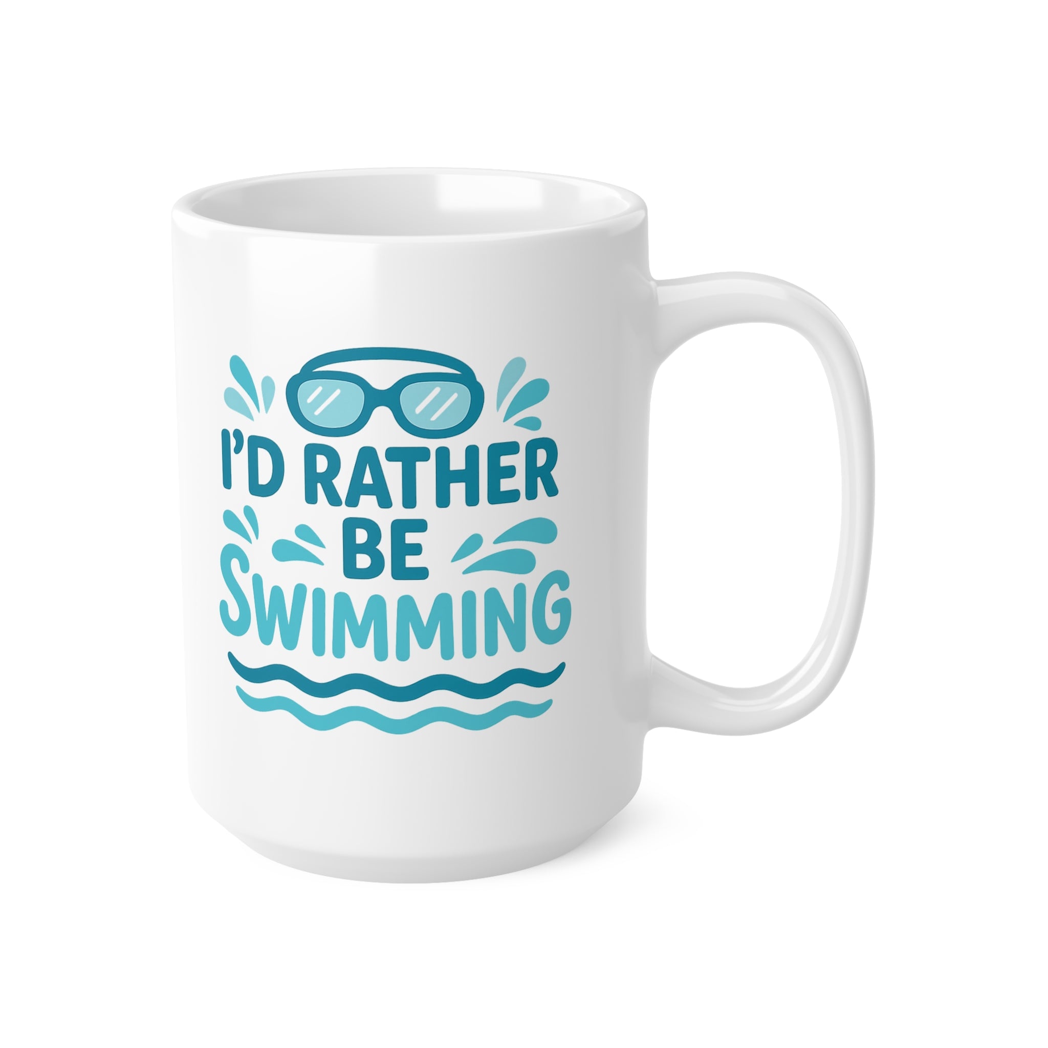 Funny Swimming Mug - I'd Rather Be Swimming Gift for Swimmers | Swim Lover Christmas Gift | Secret Santa Swimming Fan | Pool Lover Present