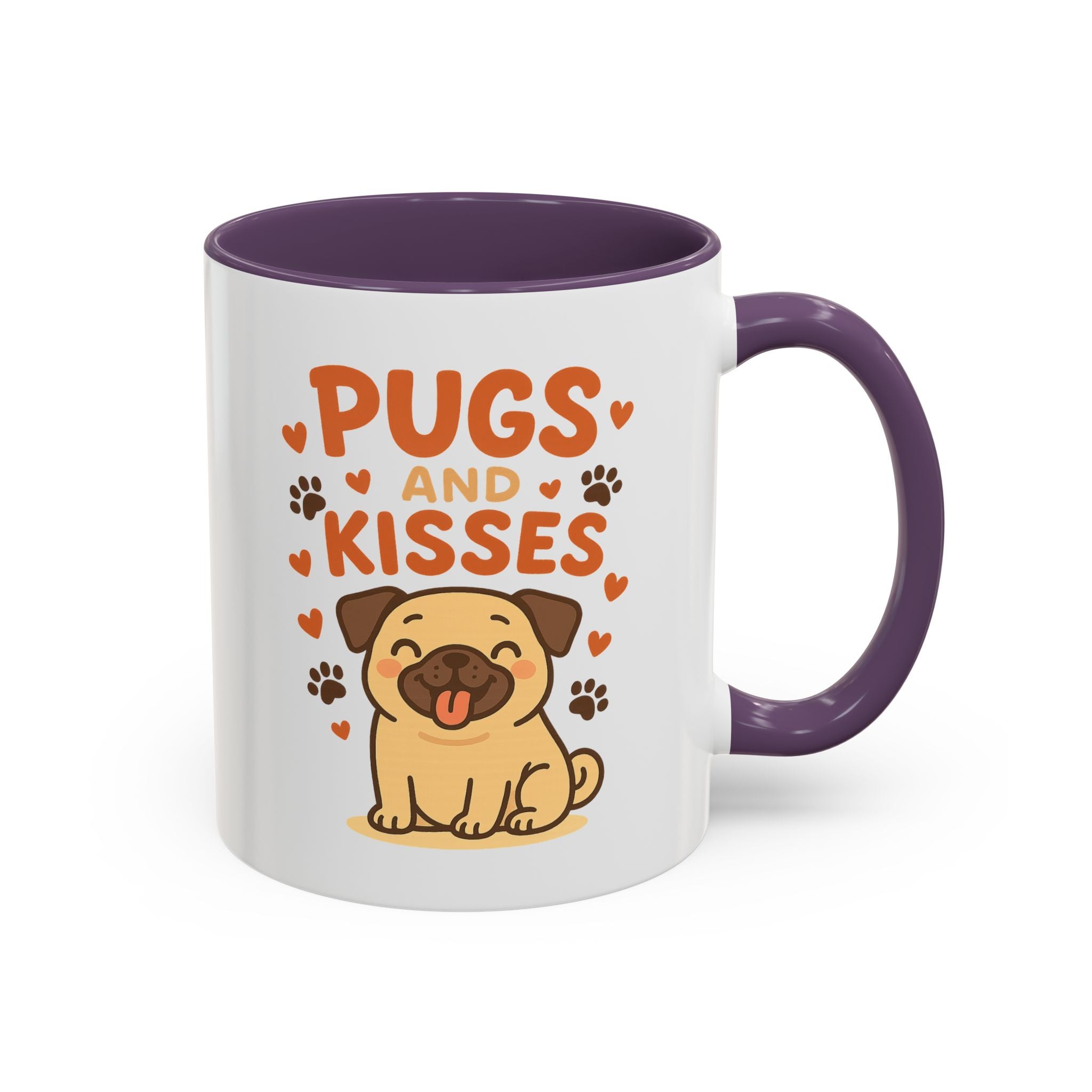 Pugs and Kisses Mug - Cute Funny Pug Coffee Cup Gift for Dog Lovers | Christmas, Secret Santa & Valentine's Day Present