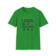 Funny Accountant Christmas T-Shirt - "I Excel at Everything" Excel Tee | Secret Santa Gift for Accountants & Office Humour Party Present Top