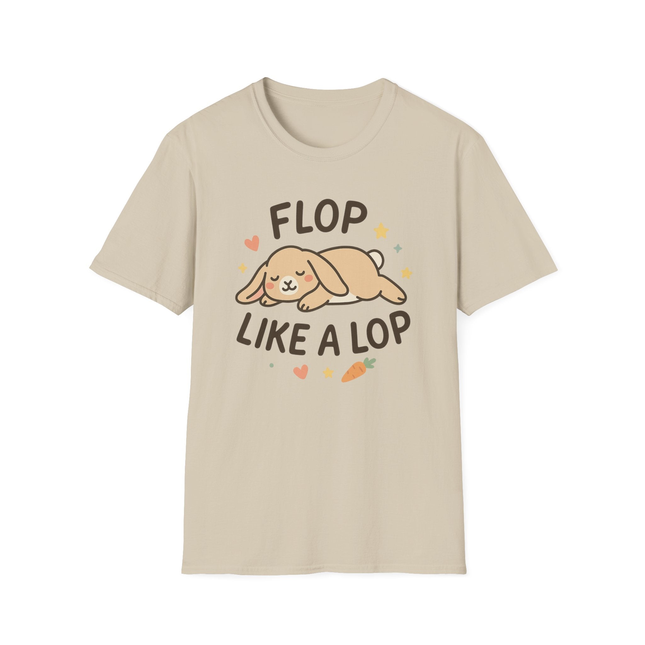 Funny Bunny Christmas T-Shirt - "Flop Like a Lop" Rabbit Tee | Cute Secret Santa Gift for Pet & Animal Lovers, Lop Bunny Rabbit Gift