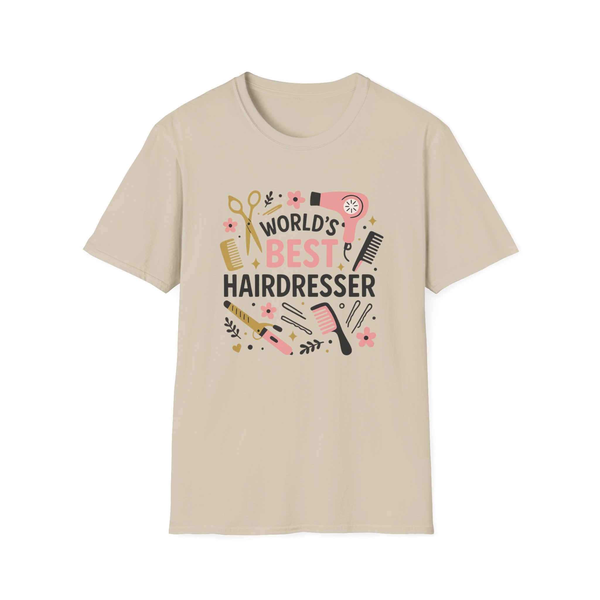 World's Best Hairdresser T-Shirt - Funny Christmas Gift for Hairstylist, Secret Santa Salon Shirt, Xmas Tee for Hairdresser, Work Party