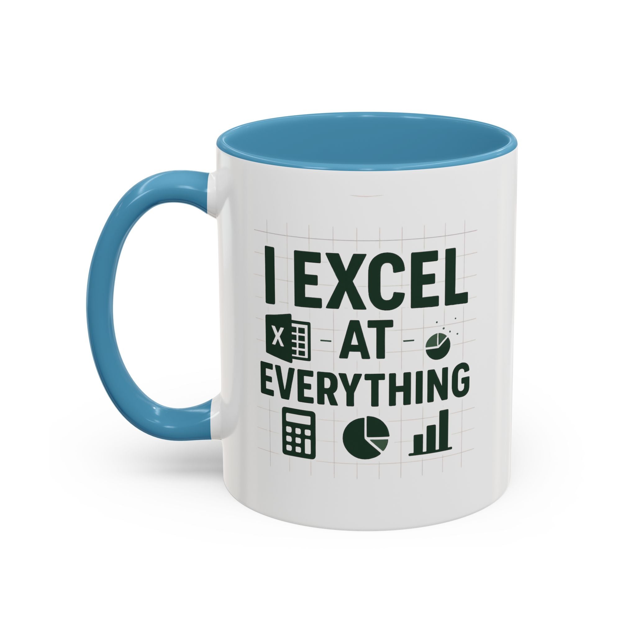 Funny Accountant Mug - "I Excel at Everything" Finance Coffee Cup | Christmas Gift for Accountants, Secret Santa Excel Mug, Office Present