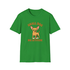Funny Chihuahua Christmas T-Shirt - "Small Dog Big Attitude" Dog Lover Tee | Secret Santa Gift for Friends, Family & Coworkers