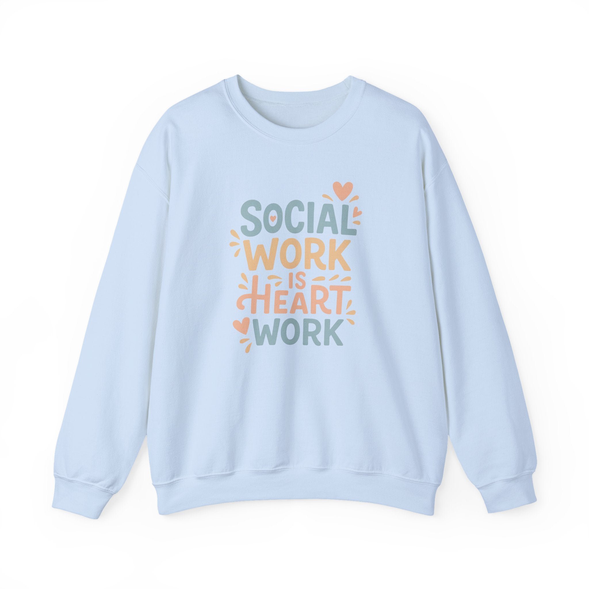 Funny Social Work Christmas Jumper - "Social Work is Heart Work" Sweatshirt - Secret Santa Gift for Social Worker or Carer, Support Top